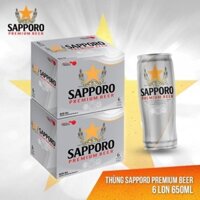 Thùng 6 lon bia Sapporo 650ml MOONSHINE-FOODS