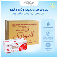 Thùng 9 gói giấy ăn rút lụa khổ lớn Hàng chính hãng Silkwell 280 tờ siêu rẻ, mềm mịn