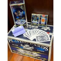 Thùng bài tây 100 bộ Poker DZD xanh 52 lá giấy cao cấp