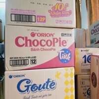 Thùng bánh Chocopie 12, Custas 12, Goute 8 (8hộp)