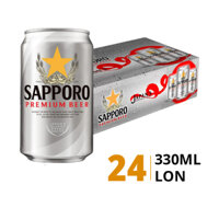 Thùng bia 100 Premium 3.5% Sapporo 330ml (24 Lon)