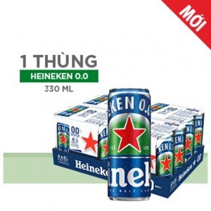 Thùng bia Heineken 0.0% độ cồn 24 lon 330ml
