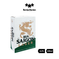 [Thùng] Bia SAIGON LAGER Độ Cồn 4.3% 330ml Thùng 24 Lon (Saigon Xanh) - Có ship Hỏa Tốc