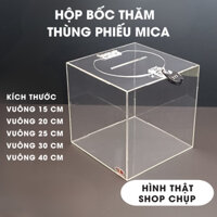 Thùng Bỏ Phiếu - Hôp Bốc Thăm Trúng Thưởng - Tặng Kèm Khóa Số , Acrylic
