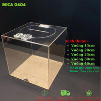 Thùng bốc thăm mica - Hộp đựng phiếu mica - Thùng phiếu vuông 30cm