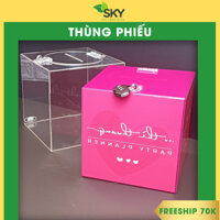 Thùng Bốc Thăm Trúng Thưởng - Hộp Bốc Thăm Trúng Thưởng - Thùng Phiếu Trong Suốt - Hòm phiếu Mica