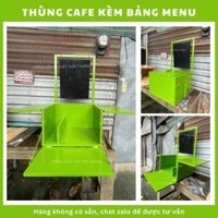 Thùng Cafe Lưu Động Kèm Bảng Menu 100% Gỗ Tự Nhiên Tại Xưởng Hồ Chí Minh