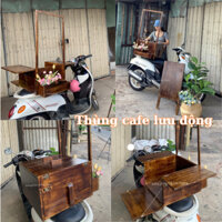 Thùng Cafe Lưu Động Màu Giả Cổ Hoài Niệm