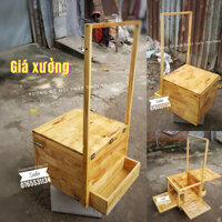 Thùng Cafe Lưu Động Màu Gỗ Tự Nhiên Đẹp Giá Tốt Tại Xưởng