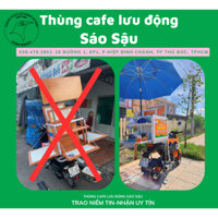 Thùng cafe lưu động SÁO SẬU 60x50x45 màu trắng sữa