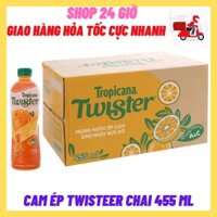 Thùng Cam Ép Twister Chai 455 Ml