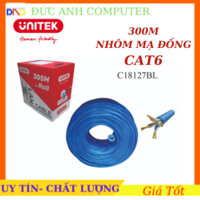 Thùng cáp mạng 305M UNITEK CAT6 C18127BL màu xanh, Hàng Chính Hãng