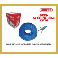 Thùng cáp mạng 305M UNITEK CAT6 C18127BL màu xanh, Hàng Chính Hãng