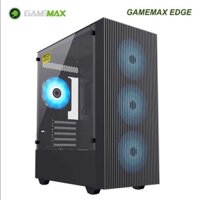 Thùng Case GAMEMAX EDGE Black (493x254x428mm, 1 mặt kính cường lực, Fan đuôi 1x120mm đã kèm, Fan trước 3x120mm ko kèm)