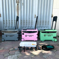 Thùng Câu Đài YeYingZhe 32L Có Tựa, Bánh Xe, Tay Kéo Tiện Lợi Kèm Đầy Đủ Phụ Kiện- Thùng Câu Cá Cao Cấp, quocfíshing