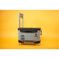 THÙNG CÂU KOI COBRA 32L MÀU XÁM NẮP TỰA LƯNG 👉 TẶNG 1 PASS ĐÈN VÀ CUỘN CƯỚC