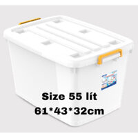 👍👍THÙNG CHỮ NHẬT 55 lít (Đựng đồ, trong suốt) - Nhựa Duy Tân