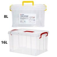 Thùng chữ nhật trong nhựa VIỆT NHẬT 6576+6577 - Đựng thực phẩm, gạo, đồ chơi bé