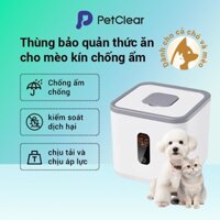 Thùng chứa thức ăn Hộp vuông đựng thức ăn cho chó 5kg chống ẩm hộp lưu trữ chân không cho thức ăn mèo