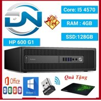 THÙNG CPU ĐỒNG BỘ ĐỂ BÀN HP 600G1-400G1 (Core I5 4570-Ram4GB-SSD 128GB).HÀNG NHẬP KHẨU-Tặng USB THU WIFI VÀ BÀN DI CHUỘT