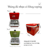 thùng đá 60L có khay đựng topping nhiều mẫu