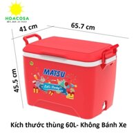 Thùng Đá 60L Matsu Nhựa Duy Tân- PU Foam ,Có Vòi Xả, Tay Cầm Khóa Nắp Tiện Dụng, Giữ Đá Lâu- Đồ Gia DỤng Hoacosa.