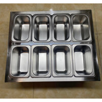 thùng đá 8 khay . inox 3 lớp bảo quản , giữ nhiệt lạnh 8 đến 9 tiếng 10cm (1 lít/1 khay đựng)