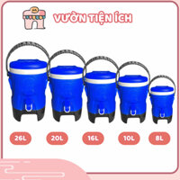 Thùng đá giữ nhiệt tròn SuperCool 10 dung tích 5L có vòi kèm quai xách, giữ lạnh lên đến 36 tiếng - Vườn Tiện Ích