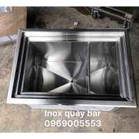 Thùng đá inox 2 ngăn