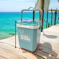 Thùng đá mini, bình đá vuông mini BiBi, thùng đá giữ nhiệt nhỏ gọn có ống hút và quai xách 1.2 lít