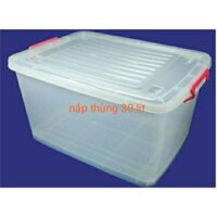 Thùng đa năng 60 lít và 30 lít có bánh xe  nhựa trắng trong,nhựa trắng đục - Nắp thùng 30 lít