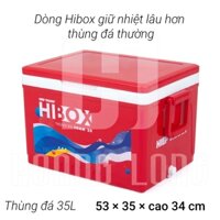 Thùng đá nhựa 35 (35 Lít) 1 Nắp-Hibox (Nhựa Hiệp Thành)-Công nghệ PU Foam, Có Khóa Nắp Chắc, Gọn, Nhẹ, Giữ Lạnh Lâu.