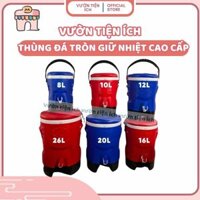 Thùng đá tròn giữ nhiệt cao cấp Super Cool 8-10-12 dung tích 4L-5L-8L có vòi - Vườn Tiện Ích