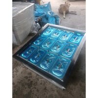 Thùng đá ướp lạnh 12 khay topping âm bàn Inox Đại Cường