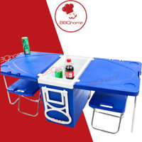 Thùng Đá Vuông Có Bánh Xe BBQ Home,Thùng đựng đá 2 lớp giữ nhiệt, 28L