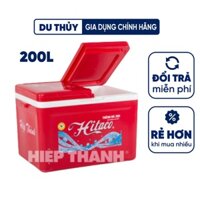 Thùng đá vuông loại lớn 200L có bánh xe, 2 cánh mở thương hiệu nhựa Hiệp Thành của gia dụng Du Thủy