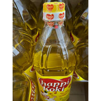 Thùng dầu ăn Happi Koki 1 lít, 12 chai/thùng, date xa 10/2025, giá rẻ bất ngờ