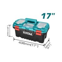 THÙNG ĐỒ NGHỀ KHÓA NHỰA 17 INCH TOTAL TPBX0171 (GIỎ ĐỒ NGHỀ)