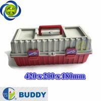 Thùng đồ nghề nhựa Buddy BK0004 420mm x 200mm x 180mm màu đỏ – CÔNG TY TNHH DỤNG CỤ CƠ KHÍ THANH TRÚC