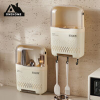 Thùng đũa nhà bếp có nắp giỏ đũa treo tường chống bụi