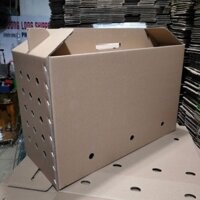 Thùng đựng chiến kê gà nòi nâu trơn không in