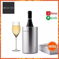 Thùng đựng đá 2 lớp inox 304 circle joy cj-bt01 cao cấp chính hãng - minh tín shop