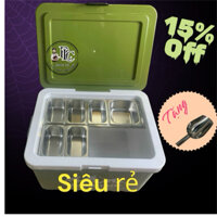 thùng đựng đá việt nhật 60l đỏ có các mẫu khay đựng tiện lợi 0,9L - 1,5L