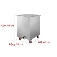 Thùng đựng dầu ăn nóng đã qua sử dụng 50 lít inox 304 có vòi có bánh xe Thương hiệu Bách Hóa Môi Trường