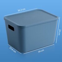 Thùng Đựng Đồ Chơi Cho Bé Có Tay Cầm Tiện Dụng -  Thùng Nhựa Cao Cấp Đựng Đồ Chơi, An Toàn - Xanh đậm H5 36.325.624