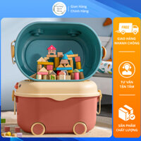 Thùng đựng đồ chơi cho bé hình vịt heo có bánh xe