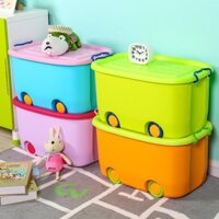 Thùng đựng đồ chơi ô tô có bánh xe cho bé