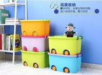 Thùng đựng đồ chơi TIPI hình ô tô cỡ lớn có bánh xe (KT: 58 x 31 x 39 cm)