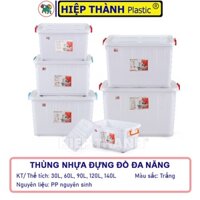 Thùng Đựng Đồ Đa Năng Nhựa Hiệp Thành Nhiều Kích Thước - Thể Tích: 30L, 60L, 90L, 120L, 140L