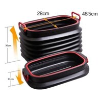 Thùng đựng đồ gấp gọn ô tô nhựa ABS KÈM LỚP LÓT CHỨA NƯỚC LOẠI TO 40 lít